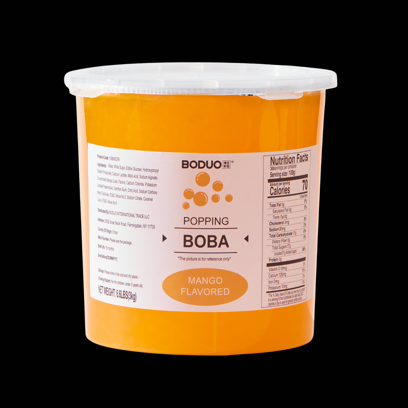 Mango Flavored Popping Boba