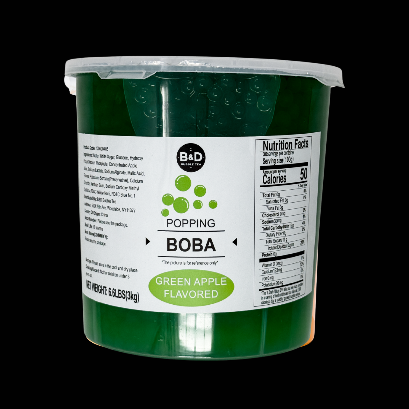 Green Apple Flavored Popping Boba